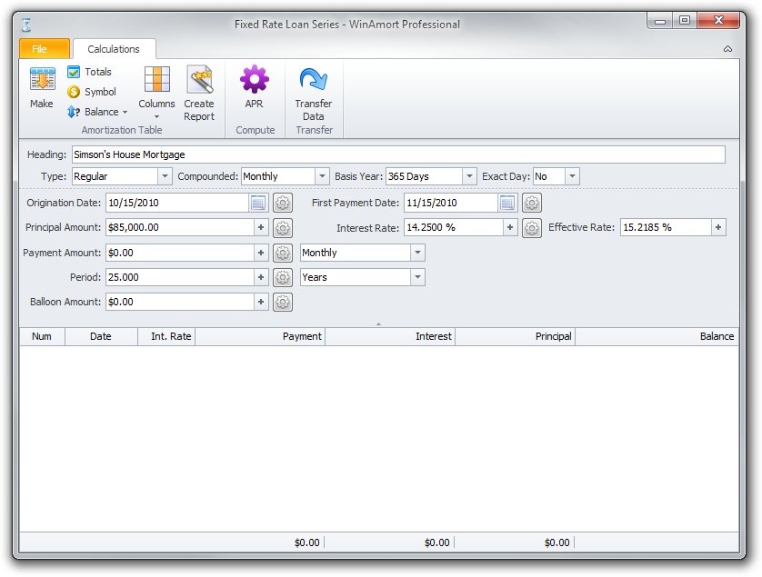 Fixed Rate - Example 1 Shot